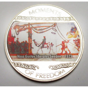 Libéria, 10 dollars 2004 PP - A szabadság pillanatai - Vasa Gustav egyesíti Svédországot - 1523 UNC