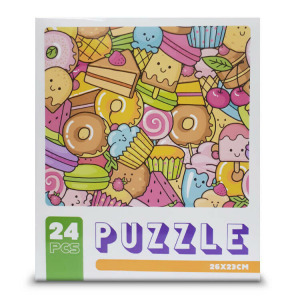 Papír Puzzle 24db-os (fánkok, sütik és fagyik)