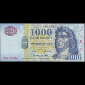 Magyarország 1000 Forint 2000 DC Millennium aUNC+