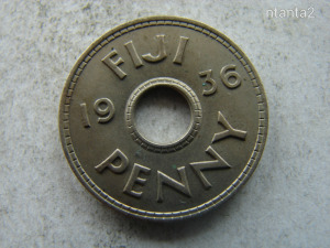 FIJI 1 PENNY, 1936. 1 DB.