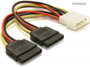 DeLock Cable Power SATA HDD 2x > 4pin male 60102