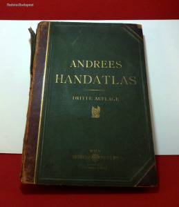Európa atlasz Andrees Handatlas Dritte Auflage 1893