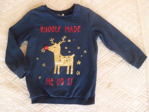 92-98-as George karácsonyos szarvasos pulcsi pulóver