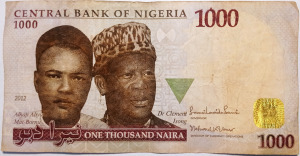 Nigéria 1000 naira 2012 1.