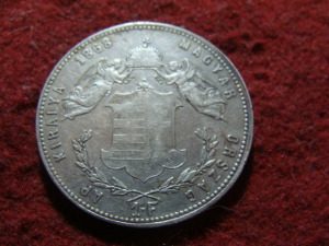 Ezüst 1 forint 1868 Gy.F., ritka