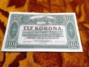 1920 -as UNC hajtatlan 20 korona Magyar éremgyüjtők Felülbélyegzett bankó Ritkább !!!!!! (L2258)