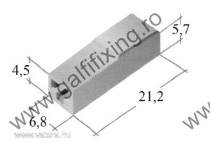 Műanyag szigetelő 6,3 mm-s csúszóérintkező hüvelyhez (160158)