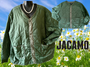 54/58 molett szuper könnyű tavaszi dzseki zöld kiskabát_kifogástalan nagyméretű 3XL kabát_M:154