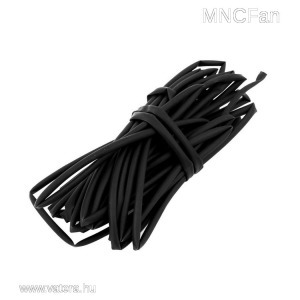 Zsugorcső 1 méter fekete cső forma 3 mm -> 1,5 mm zsugorodási arány 2 : 1 cRUus 125°C VW-1