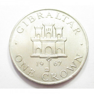 Gibraltár, 1 crown 1967 aUNC+