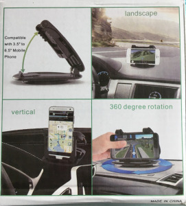 állítható méretű autós telefon / gps tartó