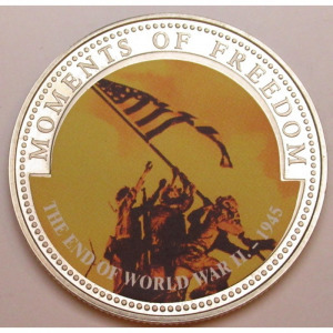 Libéria, 10 dollars 2001 PP - A szabadság pillanatai - A II. világháború vége 1945 UNC