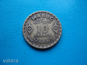 Marocco, 10.- Francs, 1952. 1371. Marokkó, Ritkább