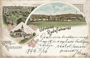 Radafalva -  Rudersdorf  litho 1899