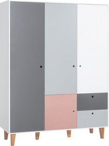 VOX Concept 3 ajtós nagyszekrény - Rózsaszín