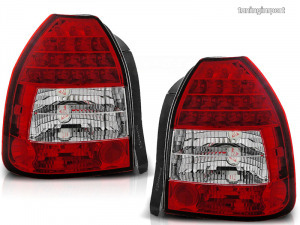 HONDA CIVIC 09.95-02.01 3D Piros Fehér LED -es hátsó lámpa