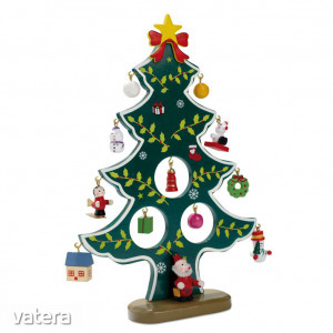 Karácsonyfa alakú fadekoráció 12 db karácsonyfadísz (meghosszabbítva: 3265275539) - Vatera.hu Kép
