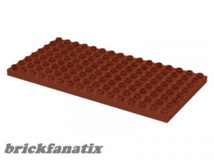 Lego Duplo, Plate 8 x 16, Reddish brown