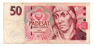 Cseh Köztársaság 50 Korona Bankjegy 1997 P17b D39