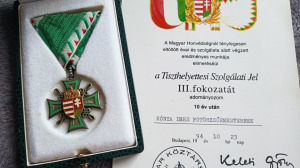 1994 Magyar Honvédség Tiszthelyettesi kitüntetés NMÁ