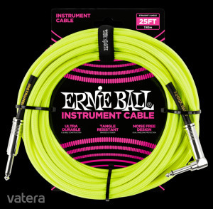 Ernie Ball - Vasalózsinór kábel 7.65m Neonsárga