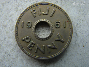 FIJI 1 PENNY, 1961. 1 DB.