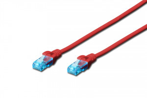 Digitus CAT5e U-UTP Patch Cable 0,5m Red DK-1512-005/R Hálózat Hálózati kábelek