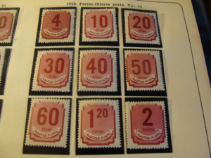 1950 Forint-fillér Porto postatiszta** sor  kat.ár 3000.-ft