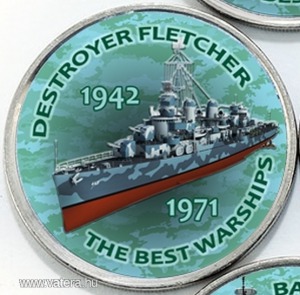 Zimbabwe 1 shilling 2017 UNC II. Világháború USS Fletcher Romboló Hajó 1942-1971