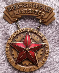 Kohó és gépipar 1951 kitüntetés NMÁ