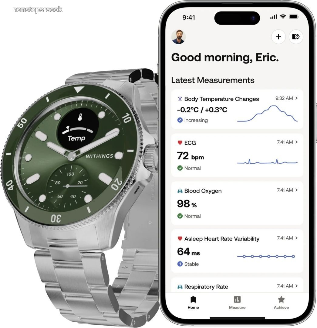 WITHINGS Scanwatch 2 38mm - Rosé Gold Blue HWA10model 6AllInt ★ Smart WITHINGS Scanwatch 2 38mm - Rosé Gold Blue HWA10model 6AllInt ★ Smart