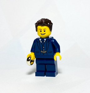 Vőlegény - Sötétkék öltönyben EREDETI LEGO egyedi minifigura - Esküvő - Új