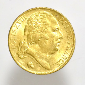 1818    Francia o. XVIII. Lajos  arany 20 francs    (PAP307)
