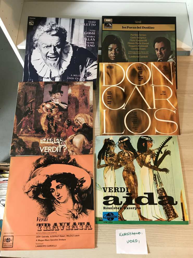 KOMOLYZENE: VERDI lemezcsomag, bakelit (részletek a leírásban)