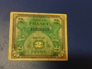 Franciaország  2 frank  1944  F  /megszálási pénz/