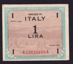 Olaszország 1 Lira aUNC 1943 (hajtatlan)
