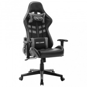 Fekete és szürke műbőr gamer szék