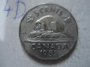 xx(24D)  CANADA , KANADA 5 CENTS 1953