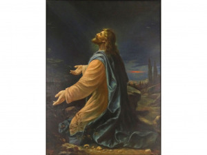 1O306 XX. századi festő : Jézus az olajfák hegyén 104 x 79 cm
