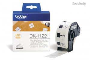 Brother DK-11221 elővágott öntapadós címke 100db/tekercs 23mm x 23mm White DK11221