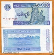 Myanmar 1 Kyat bankjegy (UNC) 1996