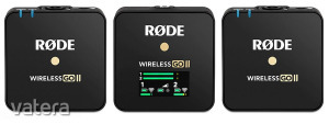 RODE - WIRELESS GO II ultra kompakt két csatornás digitális vezeték nélküli mikrofon rendszer adó...