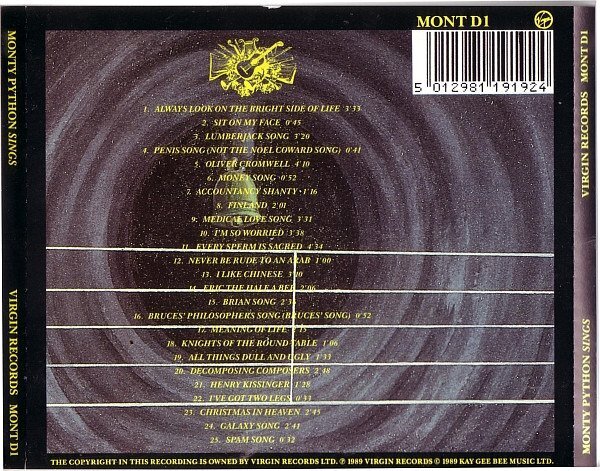 Monty Python - Monty Python Sings CD