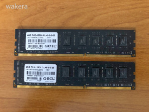DDR3  1600  Mhz 2×4 GB ram