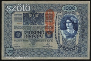 Osztrák-Magyar M. 1000 K. bankjegy (aUNC-XF) 1902