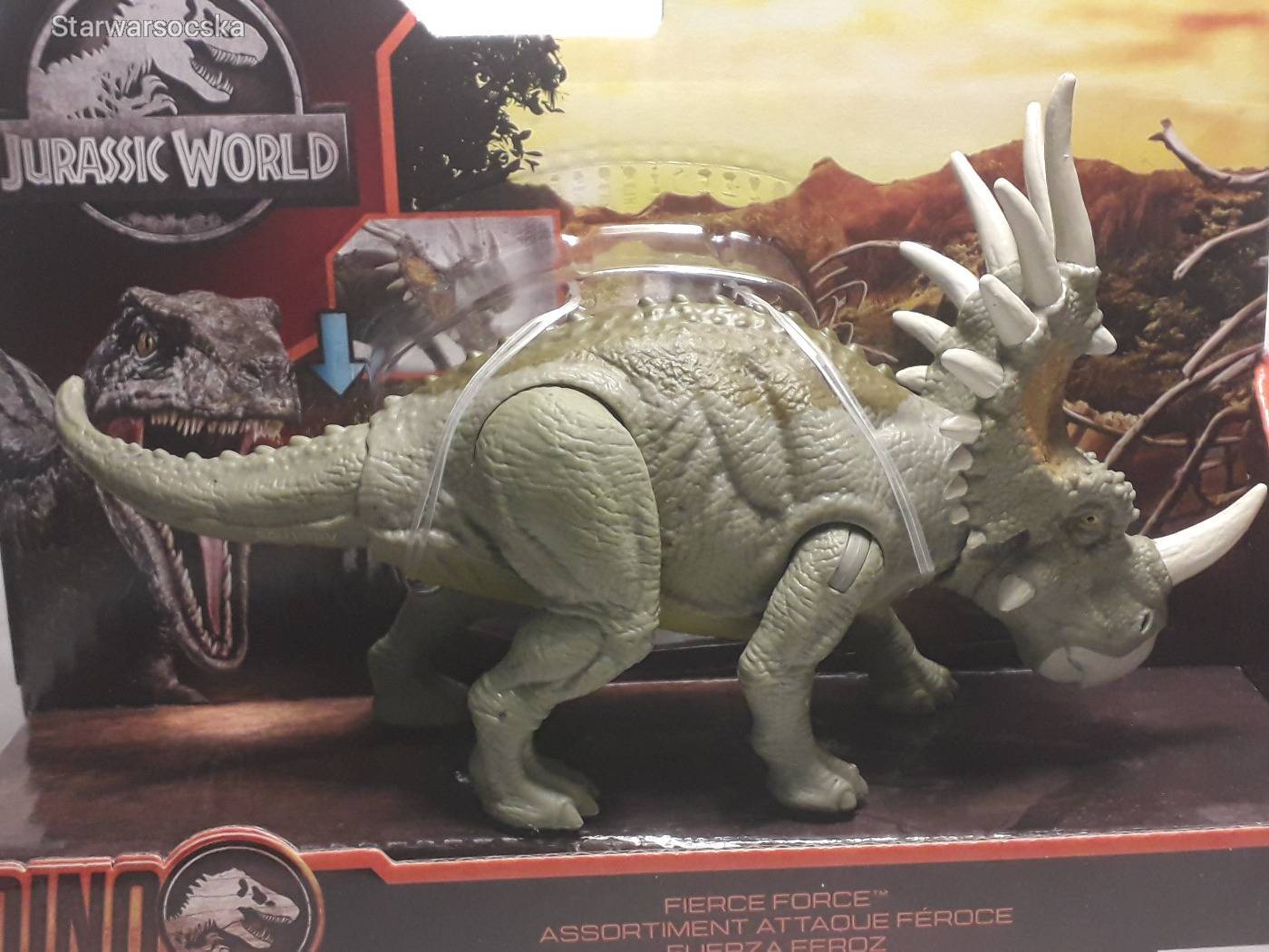 Jouet Dinosaure Styracosaure Rouge | Le Monde Des Dinosaures