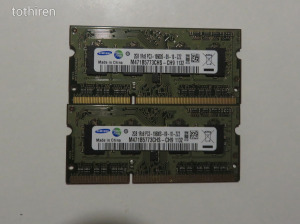 4GB (2 x 2GB) Samsung DDR3 notebook/laptop memória