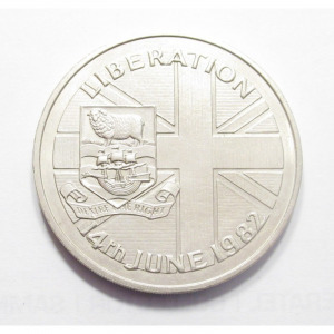 Flakland-szigetek, 50 pence 1982 - Felszabadulás aUNC+