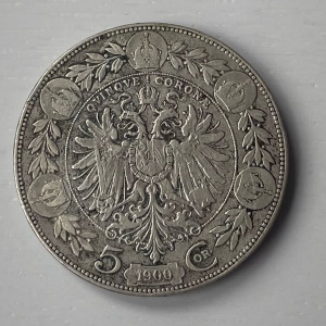 5 korona - 1900 - Ferenc József - ezüst