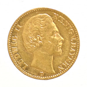 1872 Német o. (Bayern) arany 20 márka    PAP457